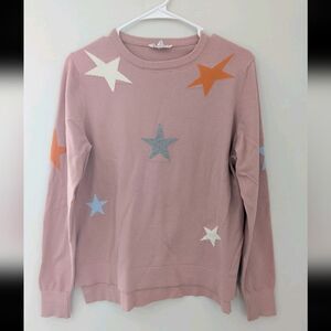 THML Pink Star Patterned Sweater